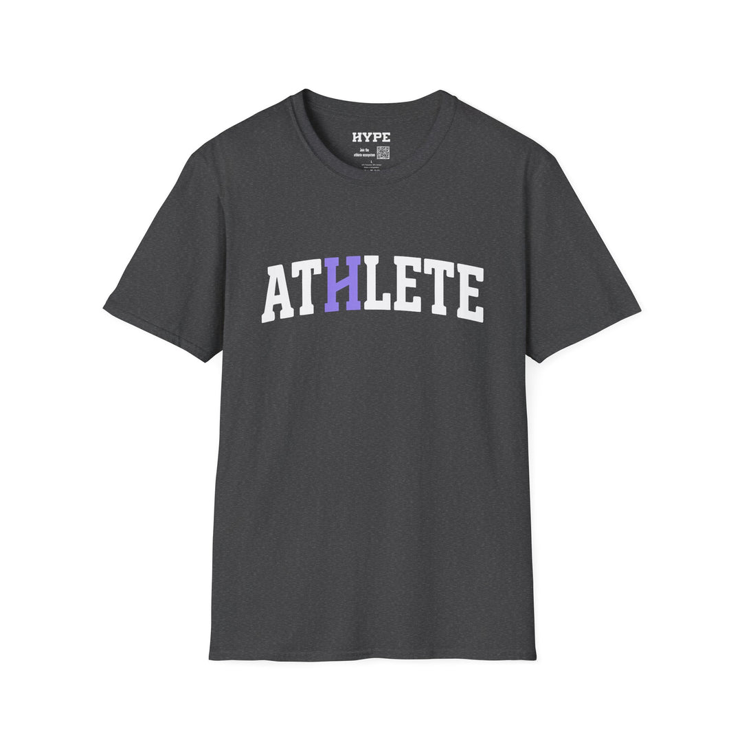 Dark gray t-shirt with white text &