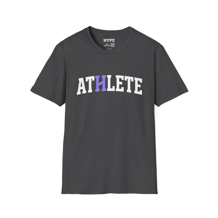 Dark gray t-shirt with white text &